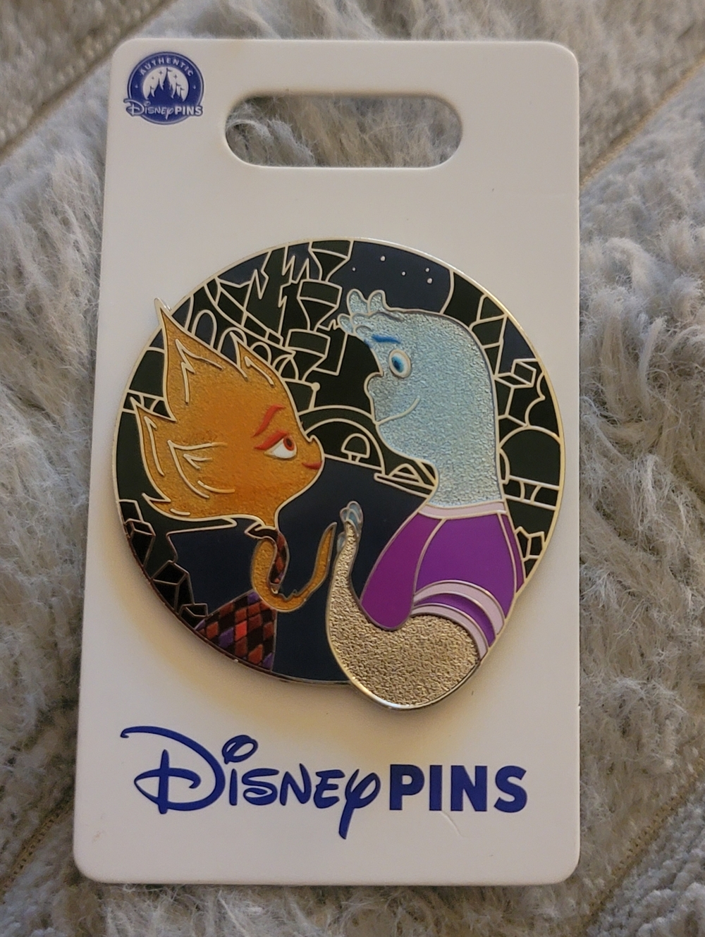 Disney Elemental Wade & Ember Glitter Pin –
